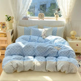 Popxstar  New cloud cotton lace summer quilt four-piece summer cool quilt single thin dormitory air conditioner quilt