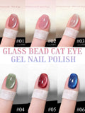 Autumn Winter Blue Black Red Glass Bead Crystal Cat Eye Gel Nail Polish New Whitening High Density Sparkling Nail