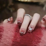 Popxstar  24Pcs French Tip  Press on Nails Short Coffin False Nails Simple Wearable Fake Nails Frosted Full Cover Press on Nail Tips Art