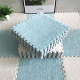 Popxstar 60pcs Soft Plush Baby Play Mat EVA Foam Children's Carpet Interlocking Exercise Tiles Floor Carpet And Rug for Kids Pad 30*30 CM