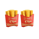 Popxstar French fries sealing clip, refrigerator sticker, magnetic, kitchen storage, home decoration, snack and seasoning sealing clip