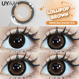 Popxstar 15mm Big Diameter Black Lenses 14.5mm Lenses  Colored Contact Lenses for Eyes Big Eye Lenses Natural Look Lenses