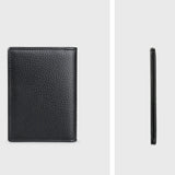 Popxstar Genuine Leather Men's Card Holder Anti-magnetic RFID Credit Card Bag Ultra Thin Soft Business Card Holder for Men