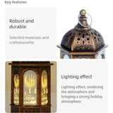 Popxstar Eid Decoration Light Eid Mubarak Lamp Ornament Islam Muslim Party Decor Supplies Ramadan Wind Lantern Decor for Home Party