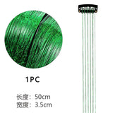 Popxstar Shiny Threads Glitter Hair Tinsel Kit Gold Silk Hair Glitter String Extensions Accessories for Women Headdress