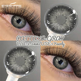 Myopia Lenses 2 Pcs Natural Color Contact Lense with Prescription Blue Gray Lenses Brown Eyes Contact Yearly Green Lens
