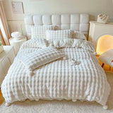 Popxstar cabin weekend inspo Tuscan Faux Fur Warm Fluffy Bedding Set for Winter Skin Friendly Warmth Plush Duvet Cover Set Queen Thickend Blanket Cover Sets