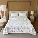 Popxstar  New double-layer cationic jacquard butterfly-dyed multi-functional blanket Tafu  lamb wool blanket