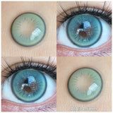 Popxstar 1 Pair(2pcs) Myopia Contact Lenses for Eyes Pupils Prescription Lenses With Diopters Fashion Blue Green Eye Color Lenses