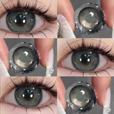 1 Pair Color Contact Lenses For Eyes with Prescription Natural Gray Myopia Beautiful Pupil Soft Natural Accessories