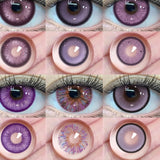1 Pair Purple Lenses for Eyes Color Contacts Anime Colored Lens Violet Pupils for Woman Y2K Lenses for Natural Eyes
