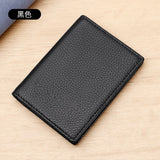 Popxstar Genuine Leather Men's Card Holder Anti-magnetic RFID Credit Card Bag Ultra Thin Soft Business Card Holder for Men