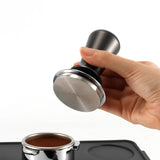 Popxstar  1pcs Stainless Steel Coffee Tamper Elastic Pressure Coffee Tool with Handle Safe Material for Kitchen Use