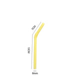 Popxstar 4Pcs/set 15cm Glass Straw with Brushes Heat Resistant Cold Beverage Bent Straws Reusable Straw Cocktails Bar Accessories