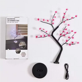 Popxstar  1PC LED Artificial Cherry Tree Bonsai Night Light USB/Battery Powered Table Lamp Touch Switch Fairy Light For Wedding Home Decor