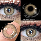 Popxstar  Natural Colored Contacts Lenses Brown 2pcs Contacts Beautful Pupils Color Contacts Yearly Makeup Cosmetic Contact Lens