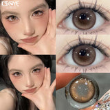 Popxstar  1 Pair New Product Color Contact Lenses with Diopter Myopia Eyes Natural High Quality Contact Lenses  pink Lenses Pupils