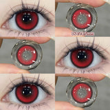 Popxstar  2pcs/pair Cyber Series Halloween Colored Contact Lenses for Makeup Eyes Big Pupils Red Contact Lenses Brown Lens Myopia
