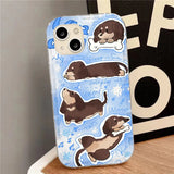 Popxstar Sunglasses Cat Dog Phone Case for iPhone 11 Case iPhone 16 15 14 13 12 Pro Max XR XS X 8 7 Plus SE Transparent Shockproof Cover