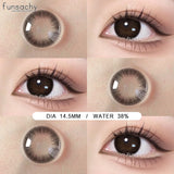 Popxstar  1Pair Natural Brown Gray Contact Lenses for Eyes Fashion Korean Eye Makeup Contacts Beautiful Pupil Yearly Cosmetics