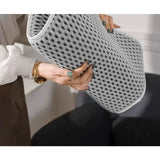 Popxstar  Breathable 4D air fiber seat cushion office sedentary driving washable