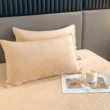 Popxstar Velvet Fabric Pillowcase Bedding Sleeping Pillowcover High Quality Solid Color Pillow Cover Winter Warm Flannel Pillow Case