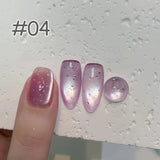 Summer Popular Refreshing Colorful Bubble Water Cat Eye Gel Nail Polish Super Glitter Glass Bead Nail Salon Nail Art