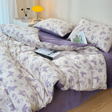 Retro Style Duvet Cover Set New Butterfly Bed Sheet Four Piece Set High Beauty Quilt Sheet Bed Sheet Bedding Set