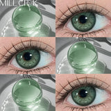 Hot Sale 1 Pair Colored Contact Lenses Natural with Prescription Green Lens Soft Brown Beauty Pupils Makeup Contacts
