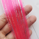 Popxstar Unicorn Clip in Colored Hair Extensions Mixed Silver Tinsels Synthetic Rainbow Hair Holiday Party Highlights for Women Girls