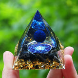 Popxstar Crystals Stone Orgone Pyramid Energy Generator Natural Amethyst Peridot Reiki Chakra Meditation Tool Room Decor Christmas Gift