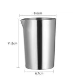 Popxstar  500ml Stainless Steel Stirring Cup Professional Bartender Kit Bar Accessories,Specialty Cocktail Shaker Tin Latta Art Coffee Cup