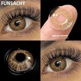 Popxstar  1pair New Blue Lenses Colored Green Contact Lenses for Eyes Brown Eyes Soft Contacts Lens Yearly Gray Lens Green Pupils