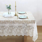 Popxstar spring mantel decorating ideas Rustic Wedding White Lace Tablecloth Vintage Embroidered Reception Table Cloth Decor Boho Party Valentine's Day Tablecloth