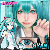 Popxstar Anime Color Contact Lenses Cosplay Miku Pink Eye Lenses Cyan Eye Cosmetics Colored Lenses