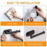 Popxstar Adhesive Toilet Paper Holder Wall Mount For Bathroom Kitchen Silver Gold Black Towel Storage Stand Stainless Steel Tissue Rack