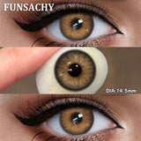 1 Pair Colored Pupils for Eyes Gray Eye Contacts Brown Natural Soft Lenses Beauty Pupils Women Makeup Yearly Cosmetics