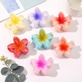 Popxstar Woman  Summer Gradient Flower Hair Claws  Sweet Hair Clips  Hairpins  Girls Hair Crab Clamp Barrettes Hair Accessories