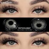 Natural Gray Contacts Colored Contact Lenses Soft Beautiful Pupil Blue Eye Contacts Yearly Colorful Lenses 2pcs/Pair