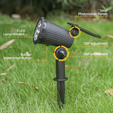 Popxstar 9 LED Solar Spot Lights IP65 Waterproof Outdoor RGB Solar Landscape Lights Brightness Adjustable for Garden Yard Palm Trees