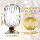 Popxstar Helix Shaped Glass Matches Cloche Decorative Glass Matches Cloche for 4 Inch Candle Matches Trendy Fireplace Display Decor