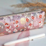 Creative Embroidery Pencil Bag Bird Flower Vintage Stamping Pencil Pouch Large Capacity Retro Style Pencil Case School