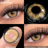 Natural Brown Eyes Lenses 2pcs Colored Contact Lenses for Eyes Blue Eye Contacts Gray Beauty Pupil Yearly Green Lenses