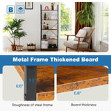 Popxstar 5 Tier Bookcase Bookshelf Modern Book Case For Books Corner Storage Organizer for Bedroom Home Office Kitchen Living Room