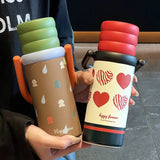 New Magnetic Cap Cover Simple and Portable Hand-held Outdoor Large-capacity Space Pot Portable Double-drinking Insulated Cup