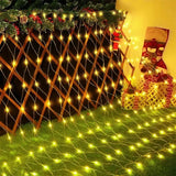 Popxstar EU or US Plug LED Net Mesh Fairy String Light Garland Window Curtain Christmas Fairy Light Wedding Party Holiday Decoration