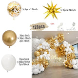 Popxstar Silver White Sequin Disco Balloon Garland Arch Kit 4D Silver Starburst Foil Balloons for Birthday Party Decorations Supplie