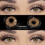 Popxstar  Brown Lenses 1 Pair Colored Contact Lenses for Eyes for Dark Eyes Natural Eye Contact Fashion Lenses 14/14.2/14.5mm