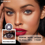 Popxstar  1pair METATRON Color Contact Lenses for Eyes Brown Eye Contacts Gray Pupils Yearly Use Women Cosmetics Color Eye Lens