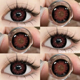 Popxstar  1 Pair 14.5MM Large Diameter Color Contact Lenses Big Eyes Black Contacts For Eyes Brown Lenses Cosmetic Contact Lenses